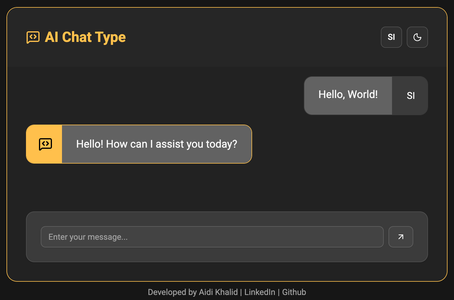 AI Chat Type app preview