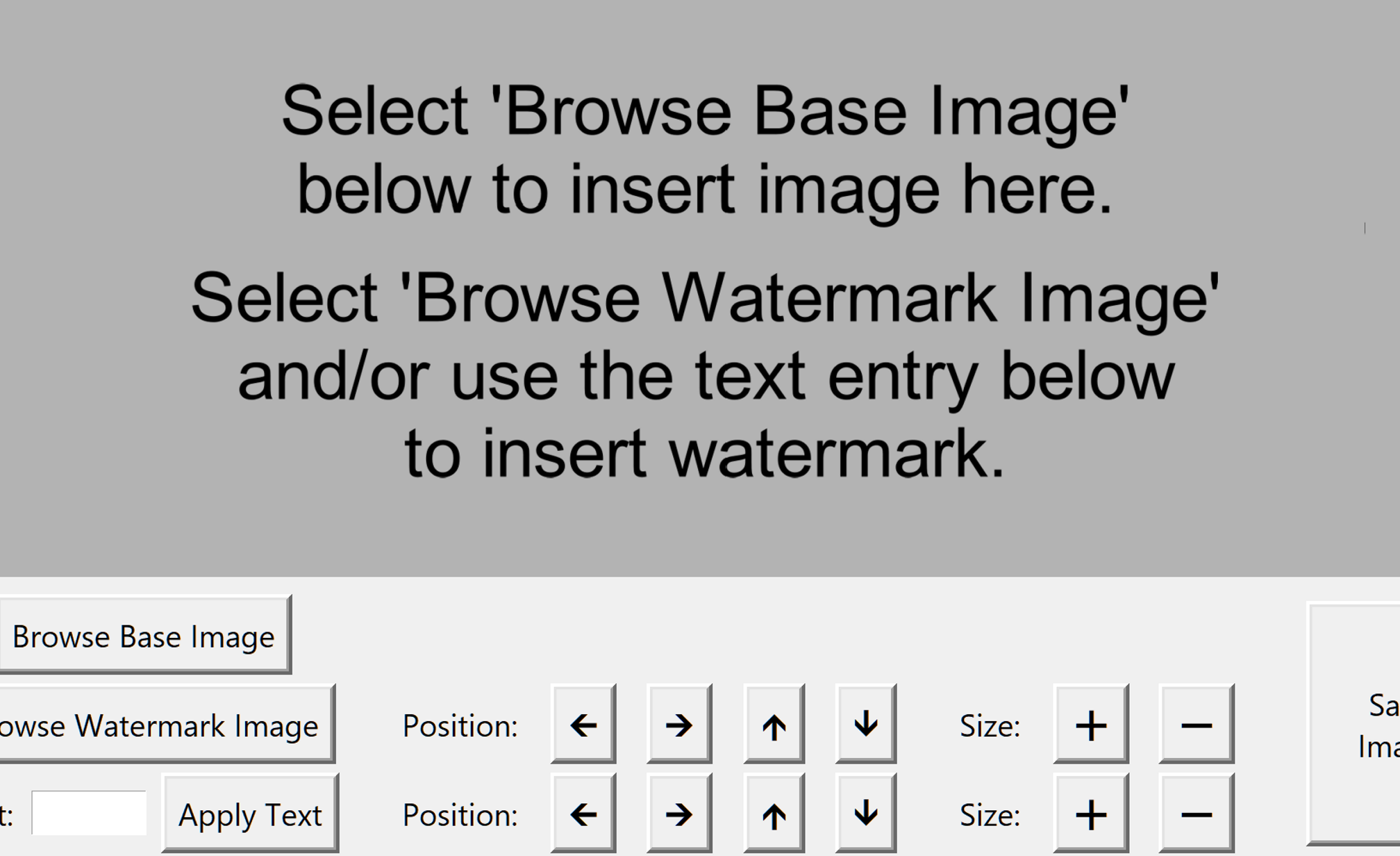 Quick Watermark program preview